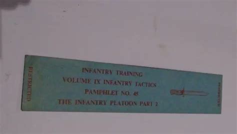 BRITISH ARMY Infantry Tactics Bayyonet Platoon Booktab Upcycle As Bookmark £9.99 - PicClick UK