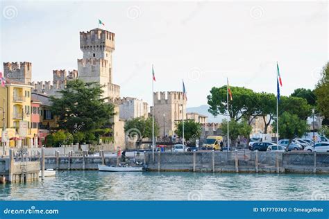 Castle at Sirmione editorial image. Image of outdoors - 107770760