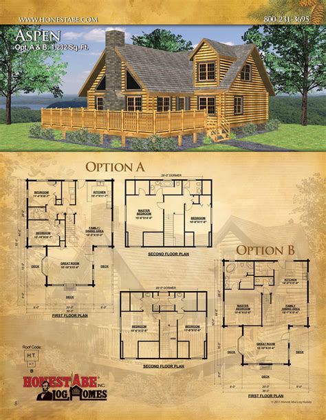 Browse Floor Plans for Our Custom Log Cabin Homes