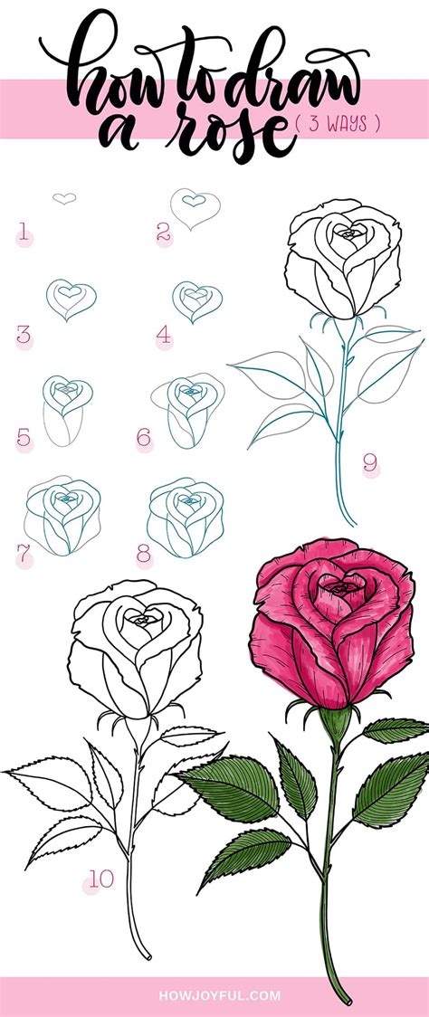 How To Draw A Flower Step By Step at Drawing Tutorials