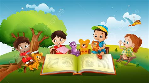 Read For Kids Background, Animated Kids, Rhymes With Picture, Ancient Background Image And ...