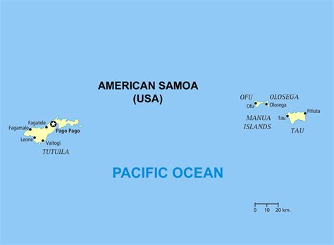 Large political map of American Samoa | American Samoa | Oceania ...