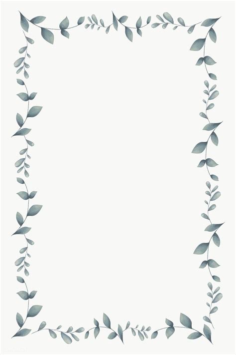 Rectangle leafy frame transparent png | premium image by rawpixel.com / Adj | Flower frame ...