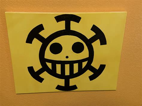 Just finished my painting of the heart pirates flag! : r/OnePiece