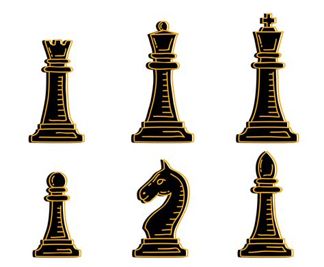 Black Chess Pieces Vector Vector Art & Graphics | freevector.com