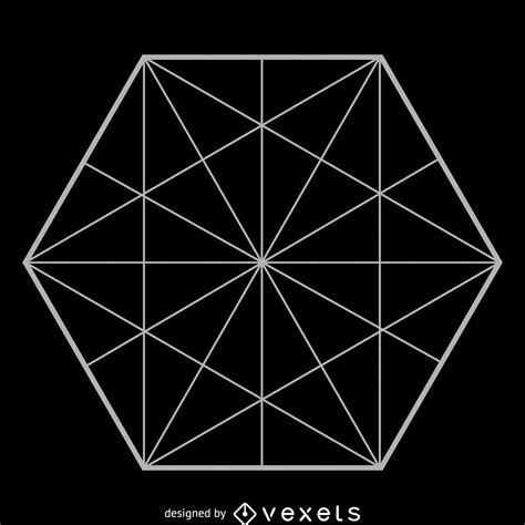 Minimalist Hexagon Sacred Geometry Vector Download