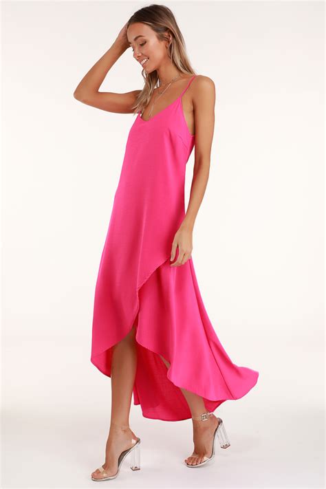 Cute Bright Pink Dress - Bright Pink Maxi Dress - Vacation Dress - Lulus