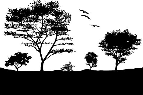 Landscape clipart silhouette, Landscape silhouette Transparent FREE for ...