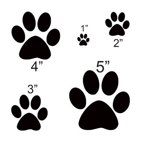 Dog Paw STENCIL With 5 Total Sizes 1, 2, 3, 4 and 5 for Painting Signs, Wood, Fabric, Canvas ...