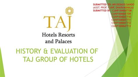 History & Evaluation Of Taj Group Of Hotels By Naveen Dahanwal