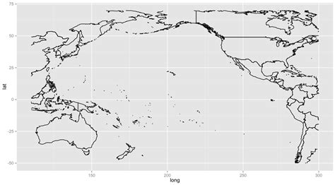 r - Plot Pacific Ocean and continents with ggplot2::borders() - Stack ...