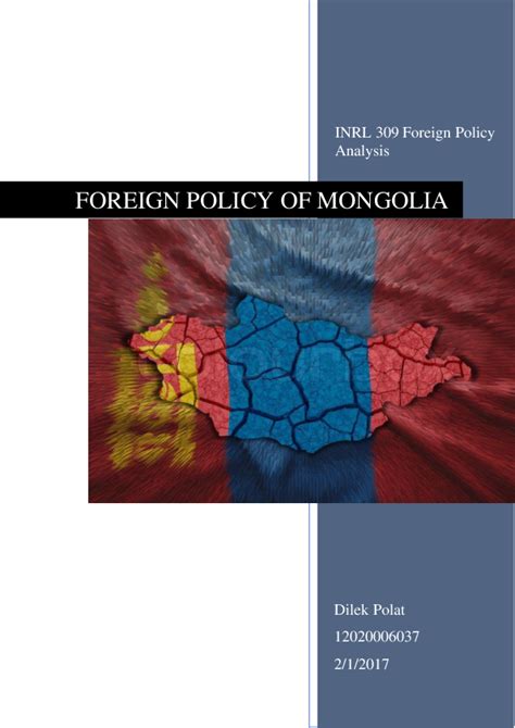 (PDF) FOREIGN POLICY OF MONGOLIA