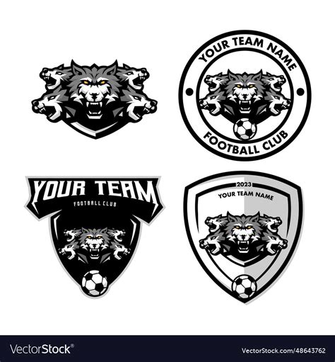 Wolves football logo Royalty Free Vector Image