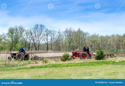 Old Tractors Plowing a Field Editorial Stock Photo - Image of industrial, equipment: 94588418