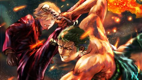 3840x2160 Resolution Roronoa Zoro vs Sanji One Piece 4K Wallpaper - Wallpapers Den