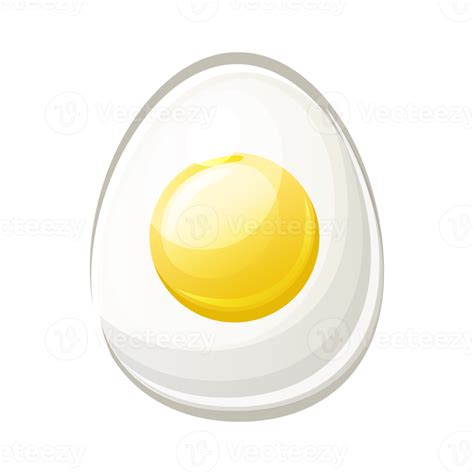 Isolated egg with yolk. Cartoon object 17222240 PNG