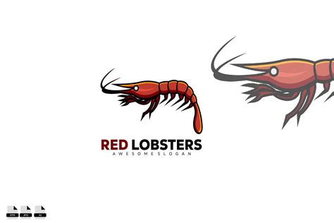 red lobster design vector logo colorful By NorinHood | TheHungryJPEG