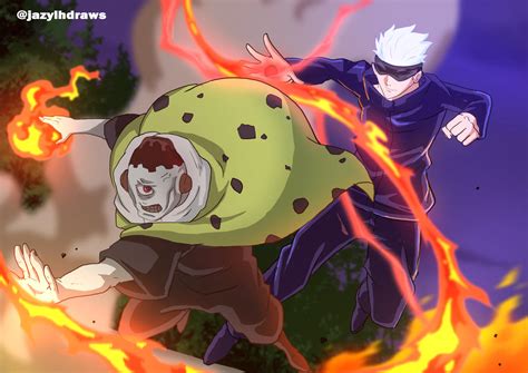 Jujutsu Kaisen Gojo vs Jogo by JazylH on DeviantArt