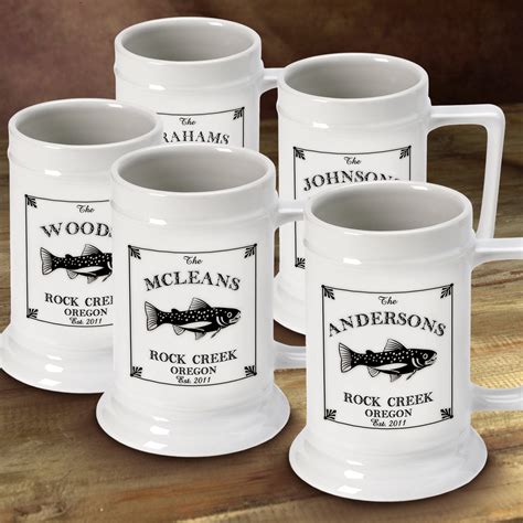 Personalized Beer Steins Groomsmen Gifts Engraved Ceramic