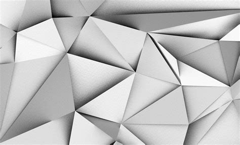 White geometric wallpaper, geometry, triangle, monochrome HD wallpaper | Wallpaper Flare