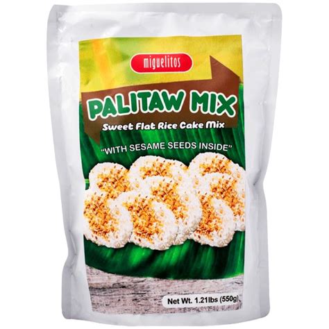 Miguelitos - Palitaw Mix - Sweet Flat Rice Cake Mix with Sesame Seeds – Sukli - Filipino Grocery ...