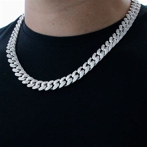 White Gold Cuban Link Necklace - 20% OFF | Amerikan Gold – Amerikan Gold