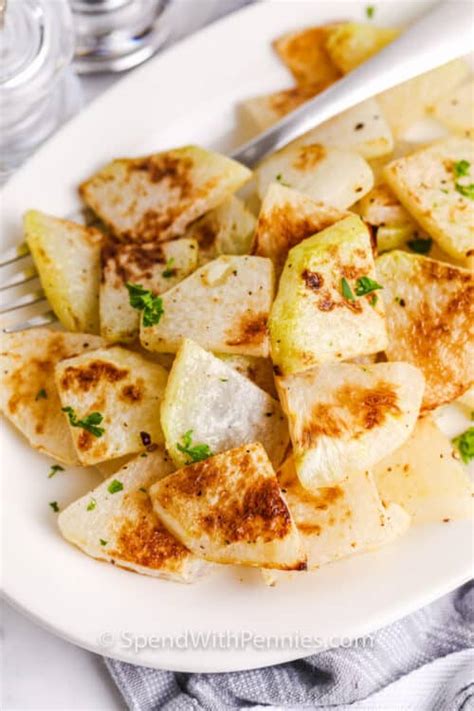 Roasted Kohlrabi {With Garlic & Parm!} - Spend With Pennies