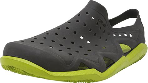 Crocs Men's Swiftwater Wave Graphite / Volt Green Ankle-High Rubber ...