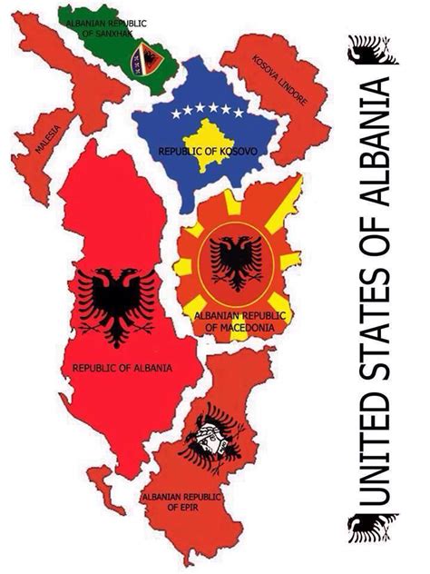 United States of Albania. United We Stand! This is the true Albania of ...