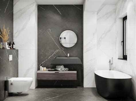 grey marble bathroom | Interior Design IdeasInterior Design Ideas.