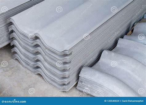 Roof Tiles Sheet Asbestos Concrete Fiber Cement Stock Photo - Image of ...