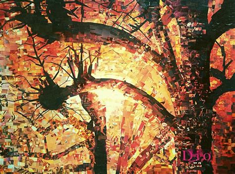 Paper Collage / New Day / Sunset In The Woods / Magazine Collage / African Art / Nature Art ...