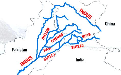 Indus River System: Map, Tributaries, Origin And Length - PWOnlyIAS