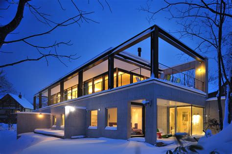 Niseko Glass House exterior winter | Niseko Realty | Real Estate ...