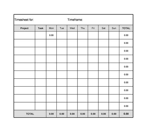 Multiple Job Timesheet Template at genlunablog Blog