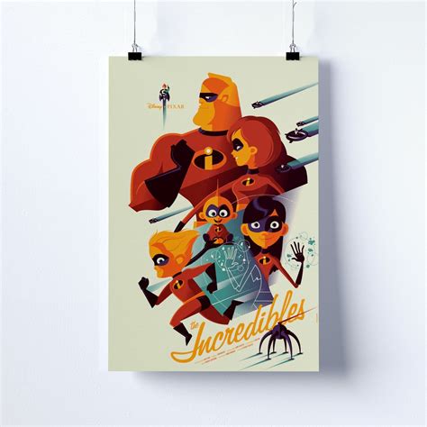 The Incredibles Poster the Incredibles Canvas Poster Disney | Etsy