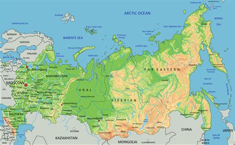 Map Of Russia – Topographic Map of Usa with States