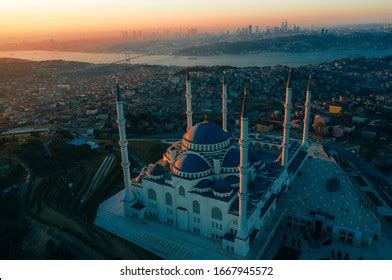 Aerial View Istanbul Camlica Mosque Most Stock Photo 1667945572 | Shutterstock