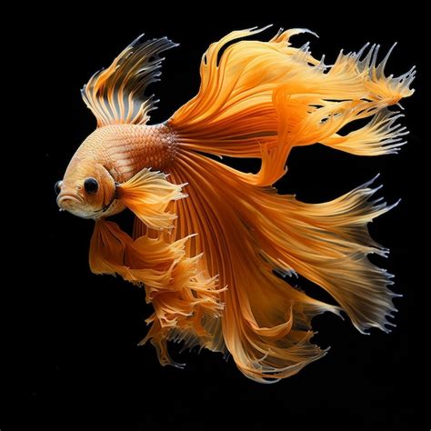 Premium AI Image | Capture the moving moment of betta fish or yelloworange fish