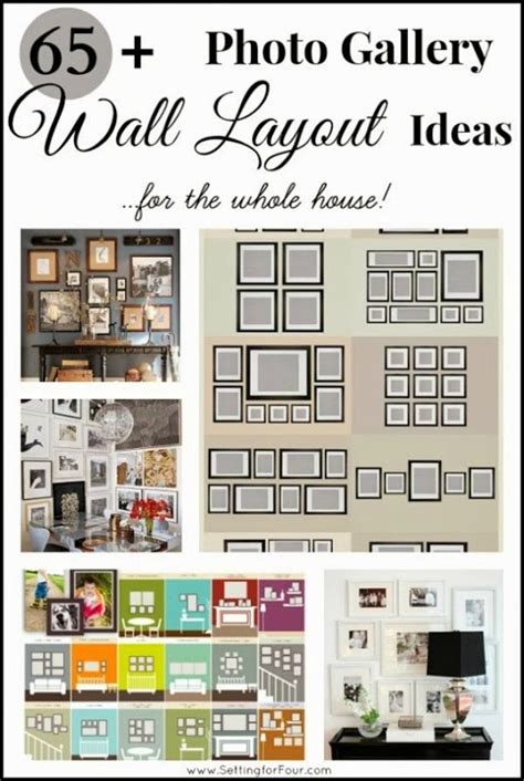 65 plus Photo Gallery Wall Layout Ideas - Setting for Four