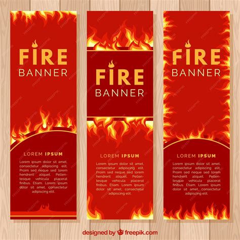 Premium Vector | Flat design fire banner