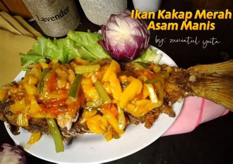 Resep Ikan Kakap Merah Asam Manis oleh zuniatul yuta - Cookpad