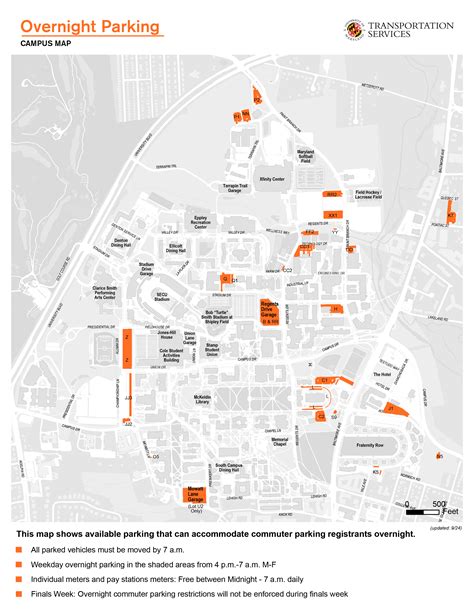 OVERNIGHT PARKING MAP | Transportation Services University of Maryland