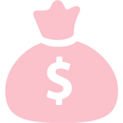 Pink money bag icon - Free pink money bag icons