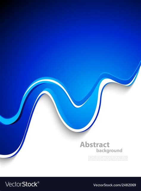 Wavy background in blue color Royalty Free Vector Image