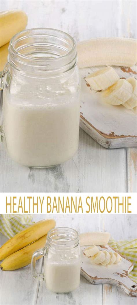 Simple Banana Smoothie- 3 Ingredients- All She Cooks