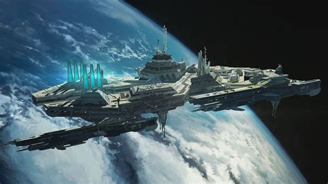 UqmtFvHTTlGwqeFseWLL (1920×1080) | Space station, Spaceship art, Space fleet