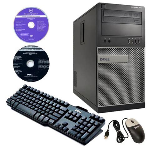 DELL Tower Computer i5 3.1GHz-CPU 3Gb-RAM 1Tb-HD DVRW MsOffice-16 Win7 ...