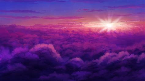 Download Sunset Anime Sky HD Wallpaper by 翌风