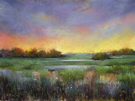 Marsh Twilight Pastel by Karen Margulis